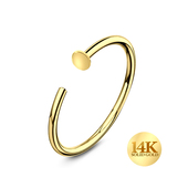 14K Gold Circular Nose Ring G14NSKR-1010